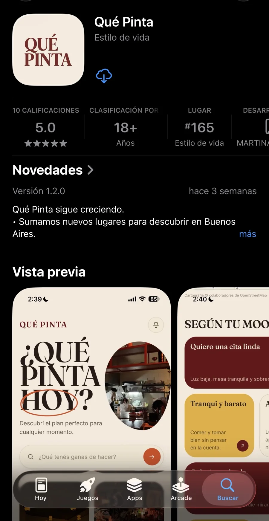 Qué Pinta — App Store listing